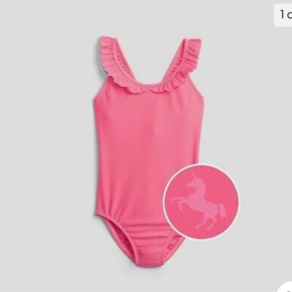 GAP GIRLS RUFFLE SWIMSUIT - Picture 1 of 6